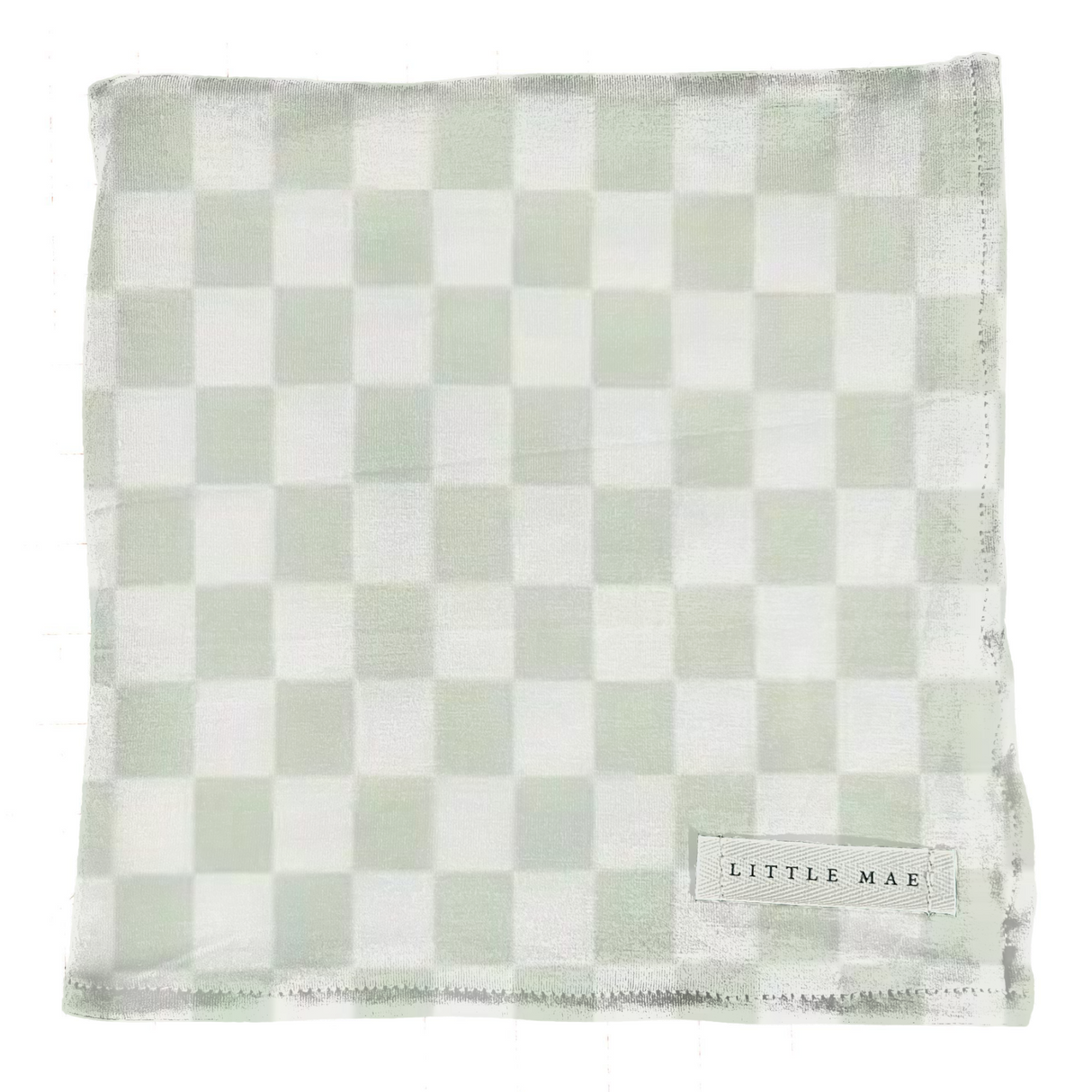 Leaf Green & White Checkered Stretch Swaddle