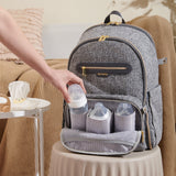 Convertible Tweed Diaper Backpack