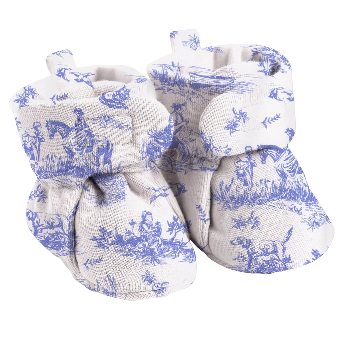 Baby Booties Toile Du Jouy