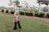 Black Denim Flare Pant - HoneyBug 