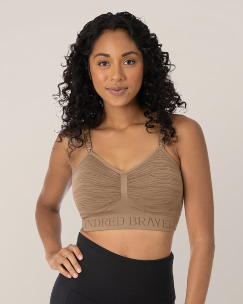 Sublime® Hands-Free Pumping & Nursing Bra | Latte - HoneyBug 