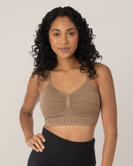 Sublime® Hands-Free Pumping & Nursing Bra | Latte - HoneyBug 