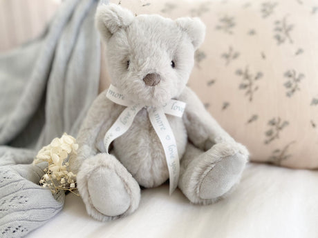 Love You Bear - Gray - HoneyBug 