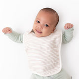 Otter & Taupe Wave Bib Set - HoneyBug 