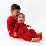 Reindeer Zippered Footie - HoneyBug 