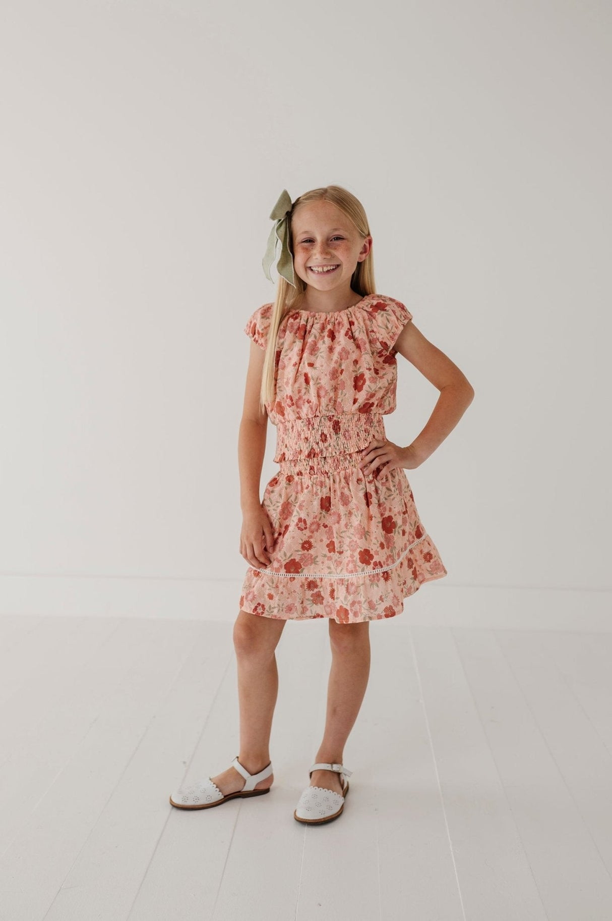 Smocked Eyelet Skirt