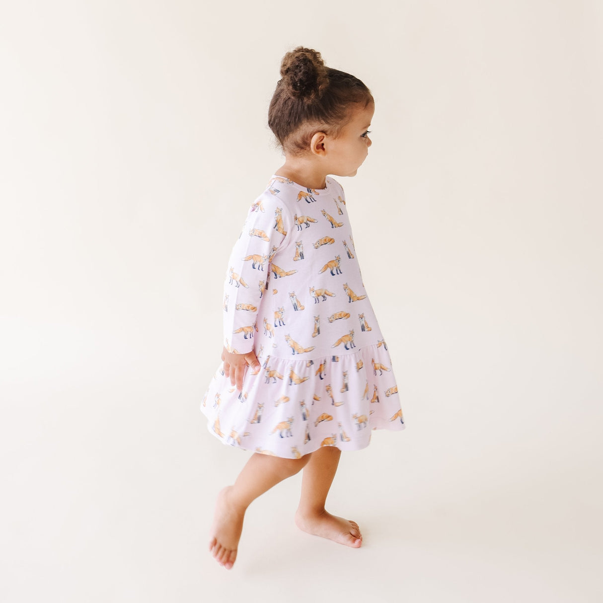 Pink Fox Swing Dress - HoneyBug 