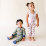 Pink Fox Ruffle Romper - HoneyBug 
