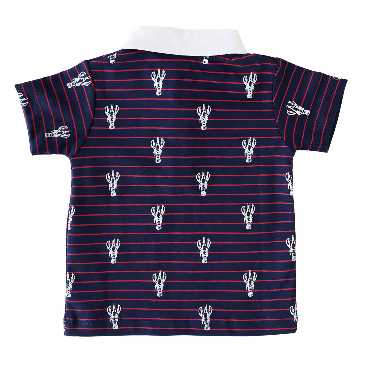 Lobster Stripe Polo - HoneyBug 