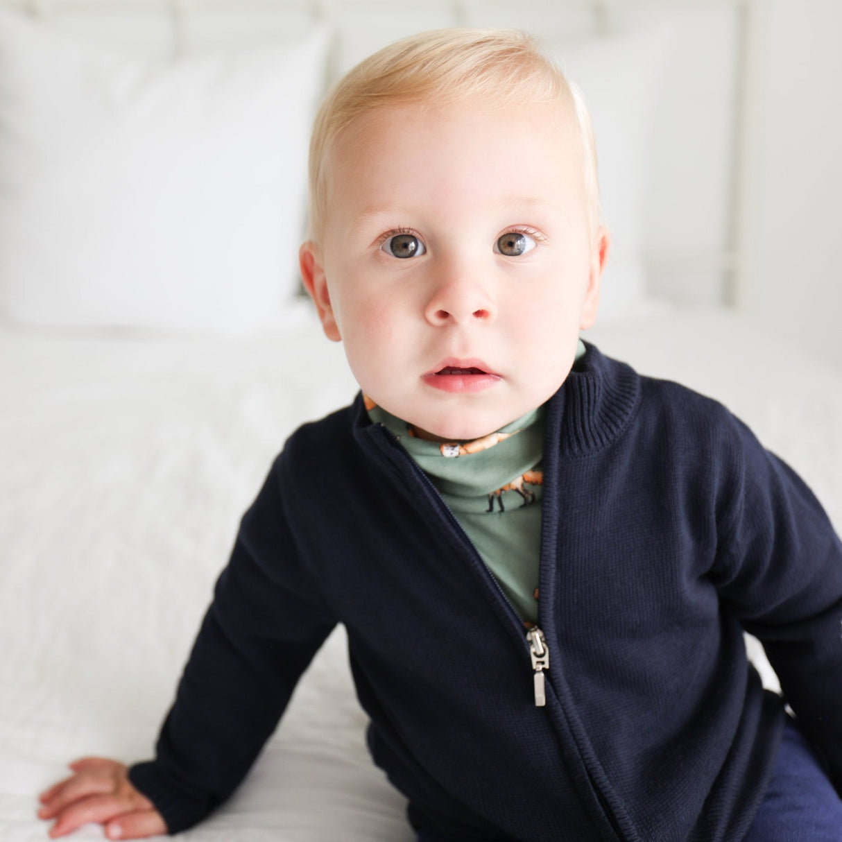 Green Fox Turtleneck - HoneyBug 