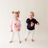 Navy Fox Intarsia Knit Sweater - HoneyBug 
