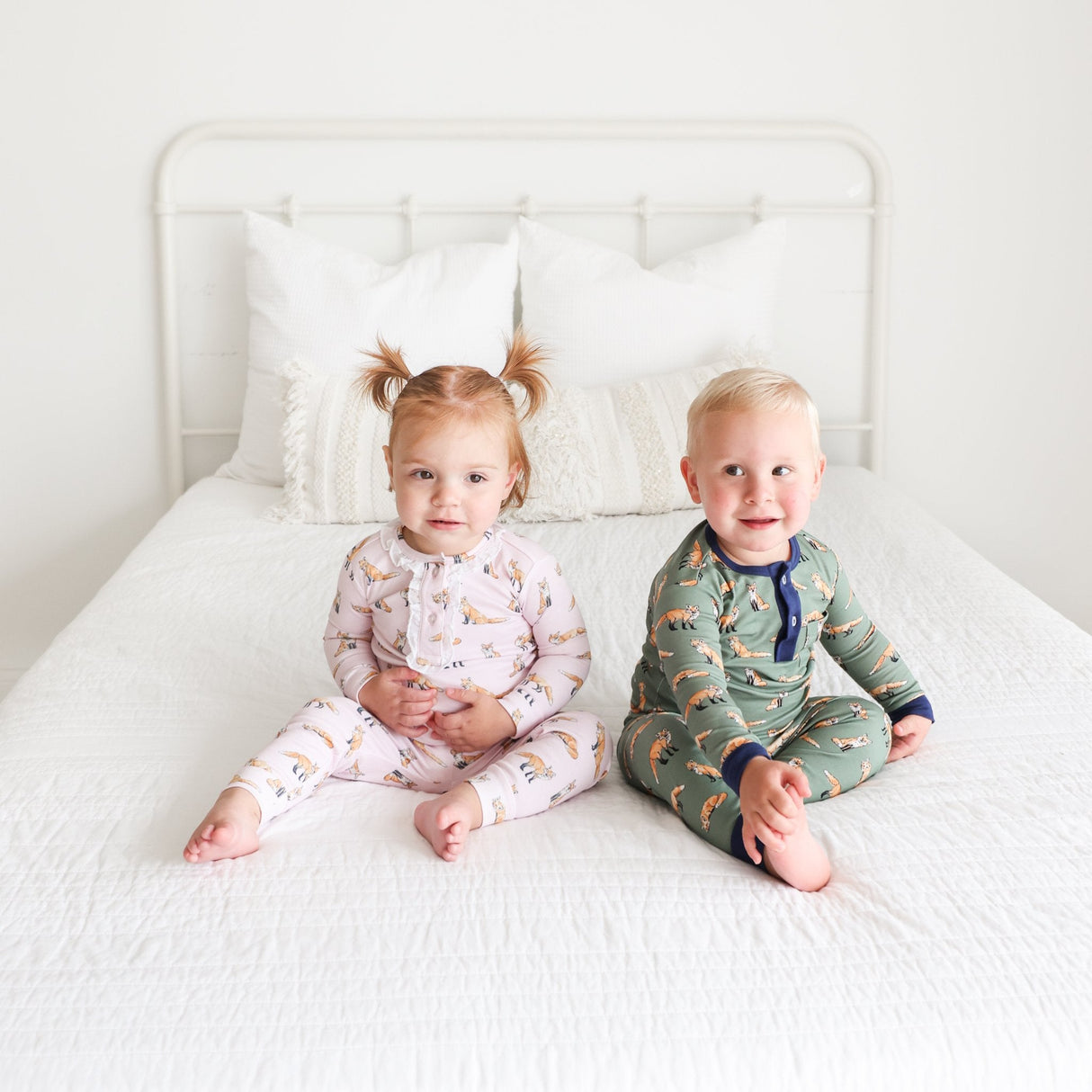 Green Fox 2-Piece Pajama - HoneyBug 
