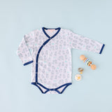 Puffin Print Kimono Onesie - HoneyBug 