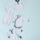 Puffin Print Kimono Onesie - HoneyBug 