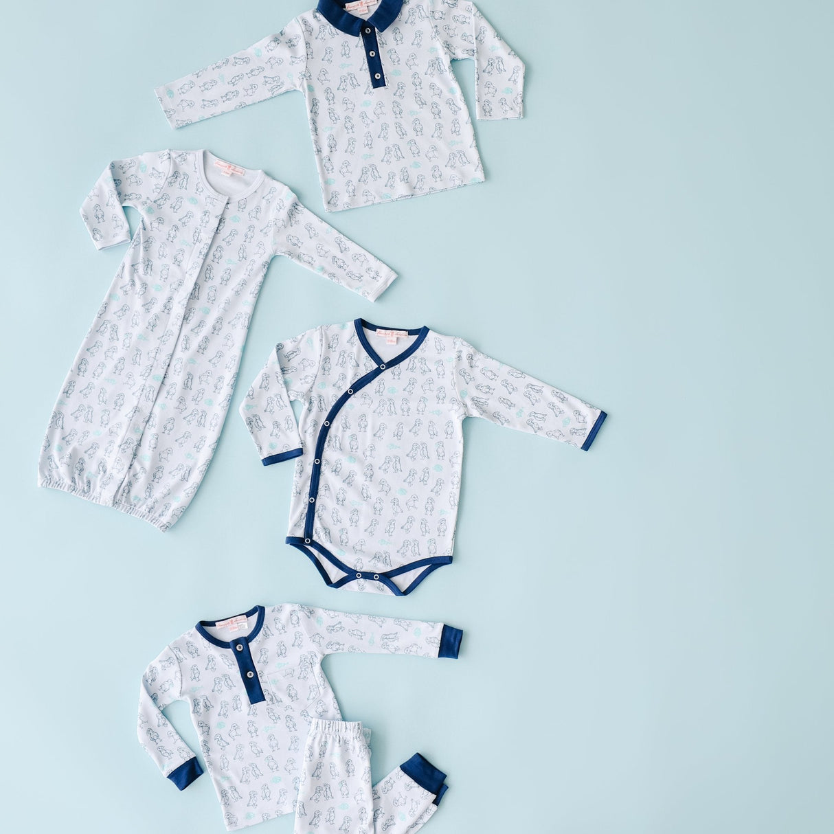 Puffin Print 2-Piece Pajama - HoneyBug 