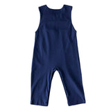 Navy Fox Smocked Romper - HoneyBug 