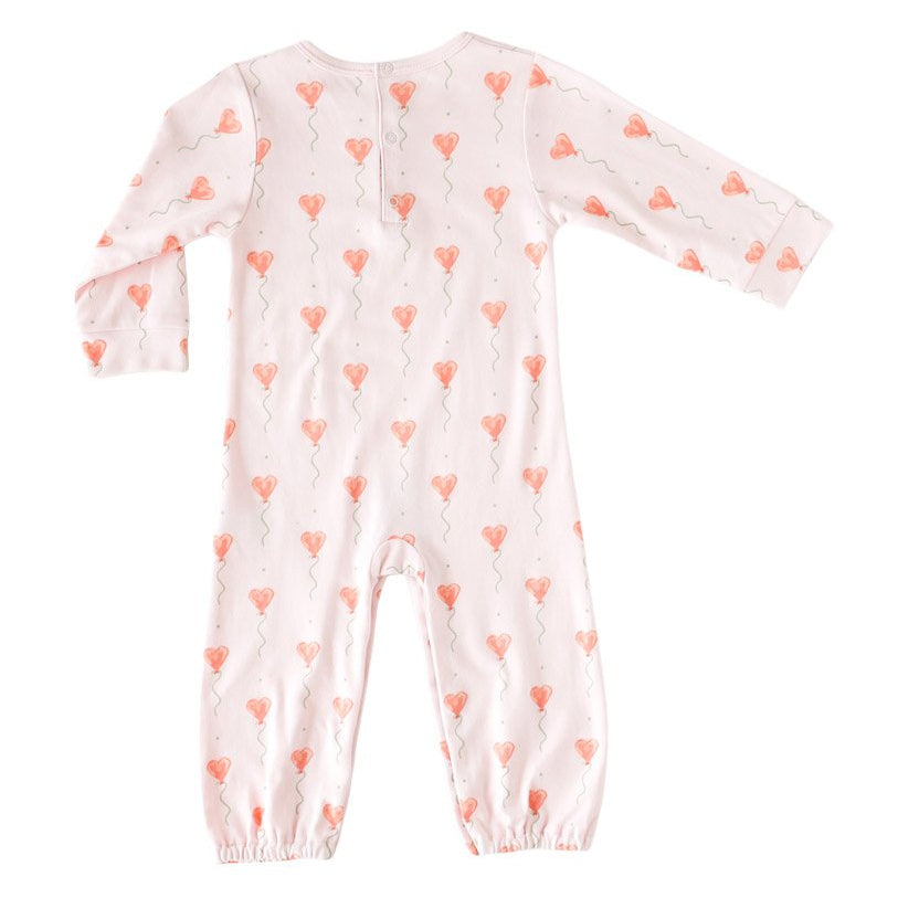 Pink Heart Balloon Romper - HoneyBug 