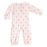 Pink Heart Balloon Romper - HoneyBug 