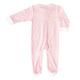 Pink Gingham Zip Footie - HoneyBug 