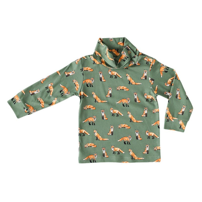 Green Fox Turtleneck - HoneyBug 