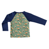 Green Fox Raglan Shirt - HoneyBug 
