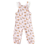 Pink Fox Ruffle Romper - HoneyBug 