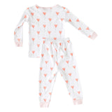 White Heart Balloon Pajama Set - HoneyBug 