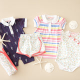 Rainbow Stripe Collared Dress - HoneyBug 
