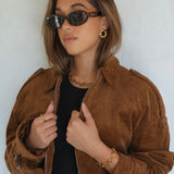 Allegra Chunky Oval Chain Toggle Necklace - HoneyBug 