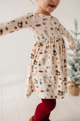 Long Sleeve Henley Dress - HoneyBug 