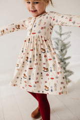 Long Sleeve Henley Dress - HoneyBug 