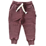 JOGGERS- Oxblood Snow Wash French Terry - HoneyBug 