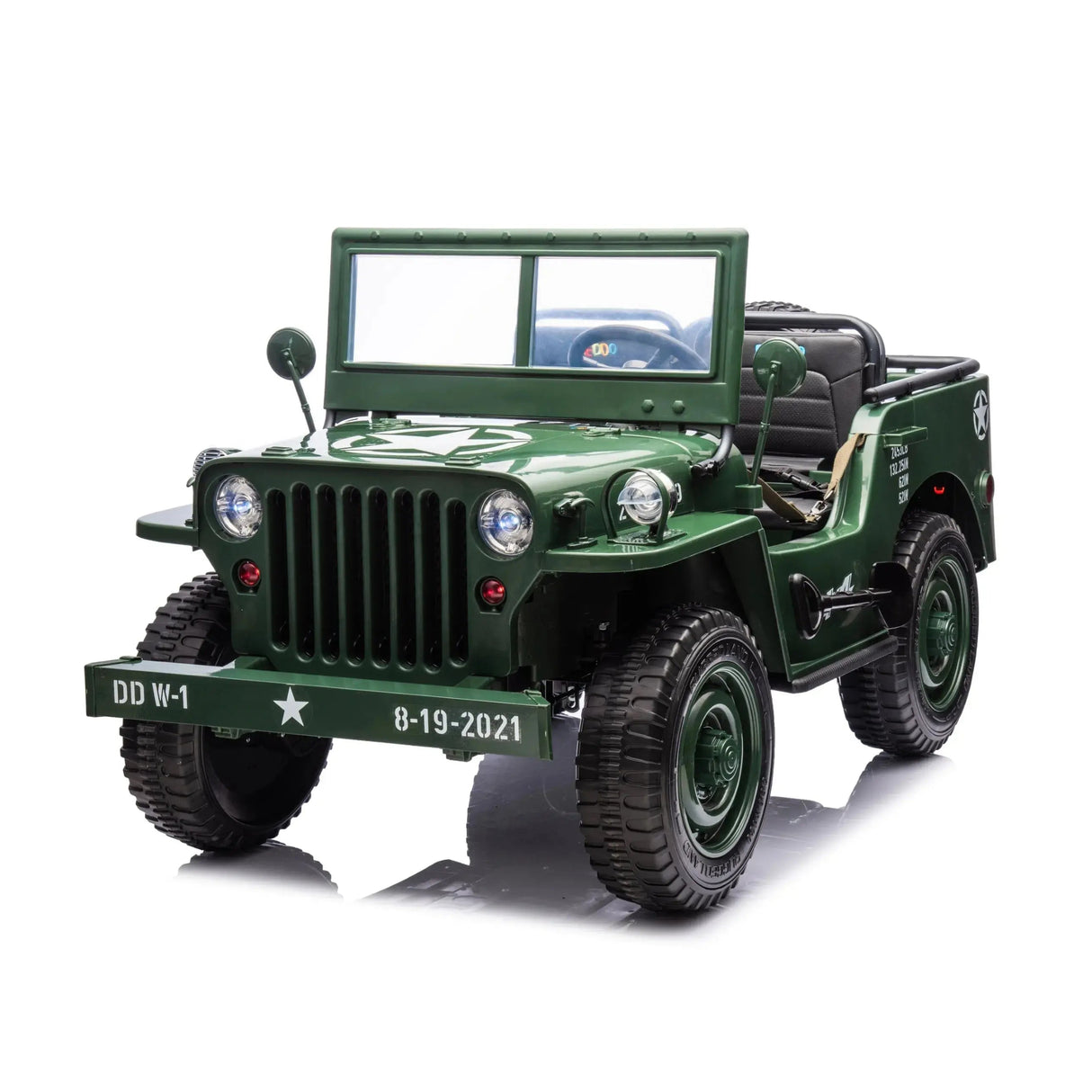 24V Freddo Military Willy Truck 3 Seater Electric Ride on