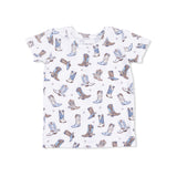 Cowboy Boots - Short Sleeve Loungewear Set