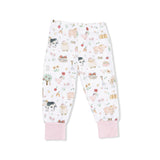 Cute Farm Animals Pink - Short Sleeve Loungewear Set