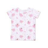 Ribbon Ballerinas - Short Sleeve Loungewear Set