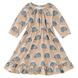 Bamboo Blend L/S Ruffle Dress - Chill Quill