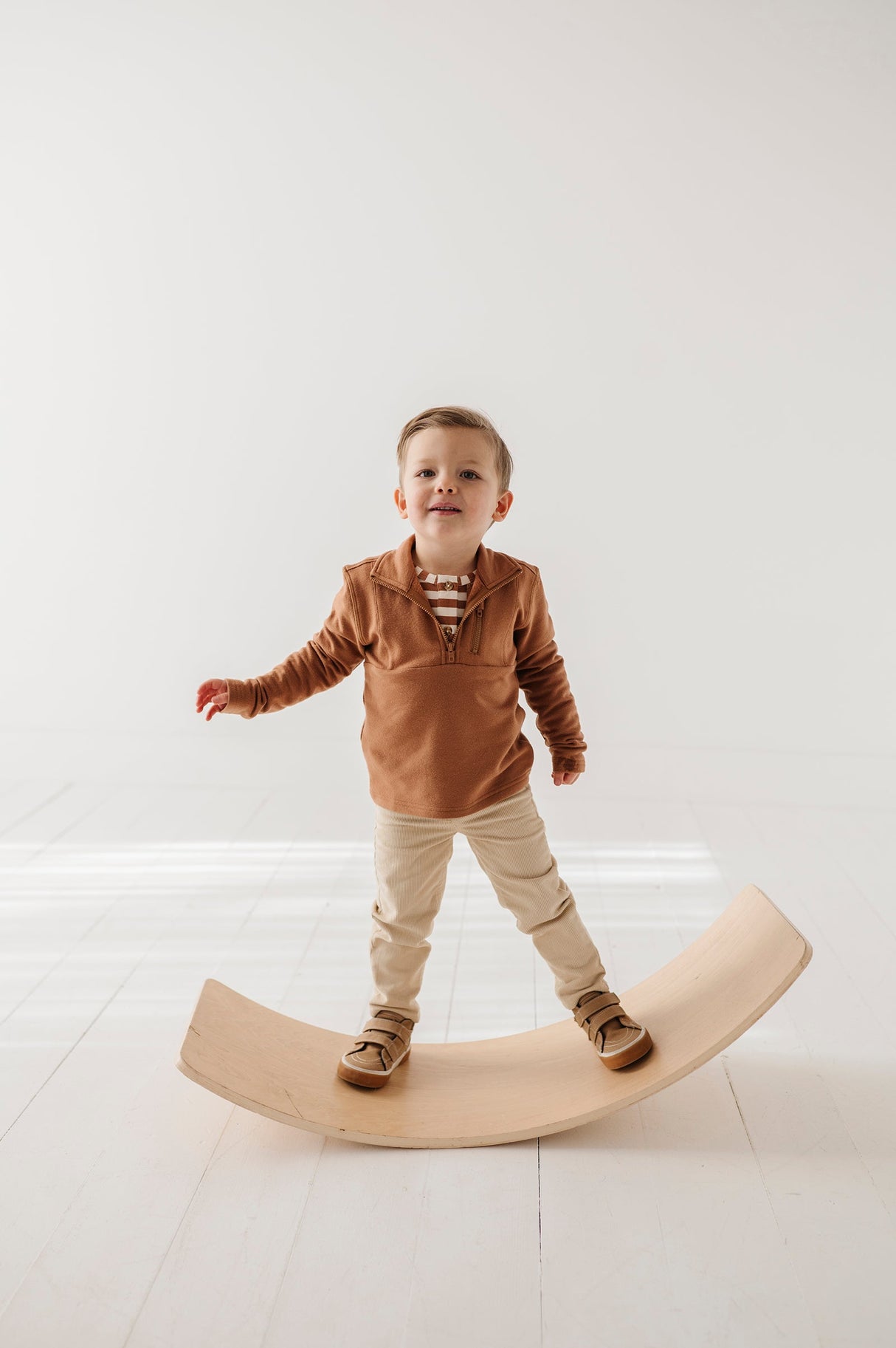 Boy's 3/4 Fleece Zip Sweatshirt - HoneyBug 