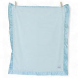 Luxury Satin Border Blanket - Blue