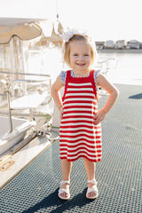 Red Stripe Knit Cover-Up Dress