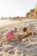 Red Stripe Knit Cover-Up Dress