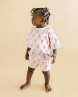 Shorts Set | Pink Bolts - HoneyBug 