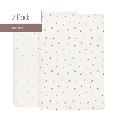 Waterproof Crib Sheet Set - Lavender Berry - HoneyBug 