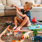 Tiny Land® Wooden Train Set 110 Pcs - HoneyBug 