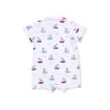 Bubbly Sailboats Blue - Polo Shortie