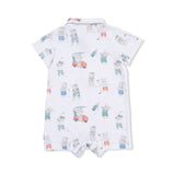 Golfing Teddy Bears - Polo Shortie with  Bucket hat