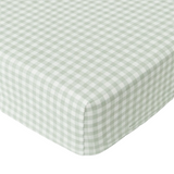 Meadow Green Gingham Crib Sheet