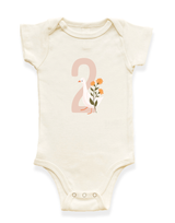 Goose Monthly Milestone Organic Baby Bodysuit
