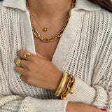 Sandra Coil Bangle Bracelet - HoneyBug 