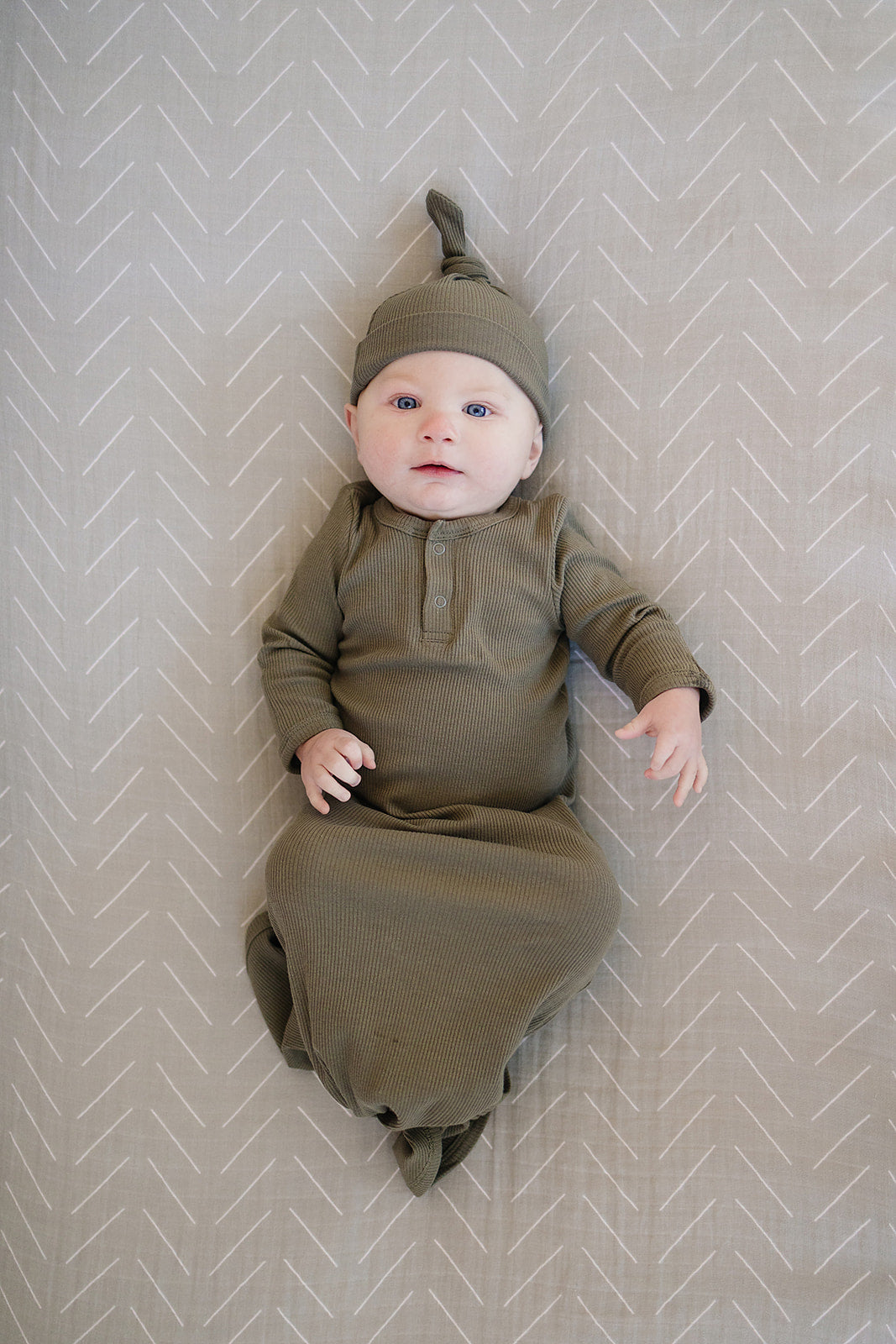 Desert Sage Muslin Crib Sheet - HoneyBug 